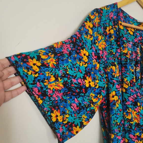 Silk & Salt Journey Flower Maxi Wrap Dress Size XL - Picture 9 of 16